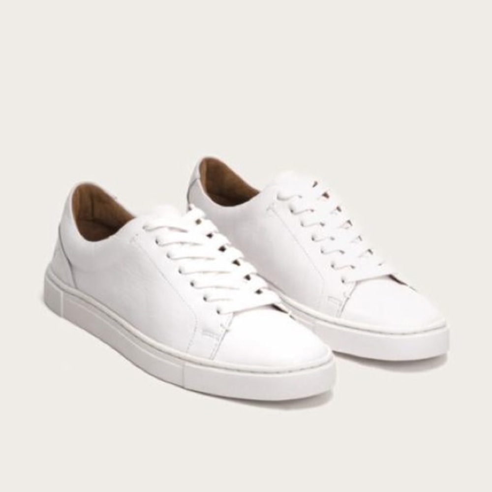 FRYE Ivy Low Lace Sneakers White Size 7